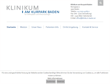 Tablet Screenshot of klinikum-baden.at